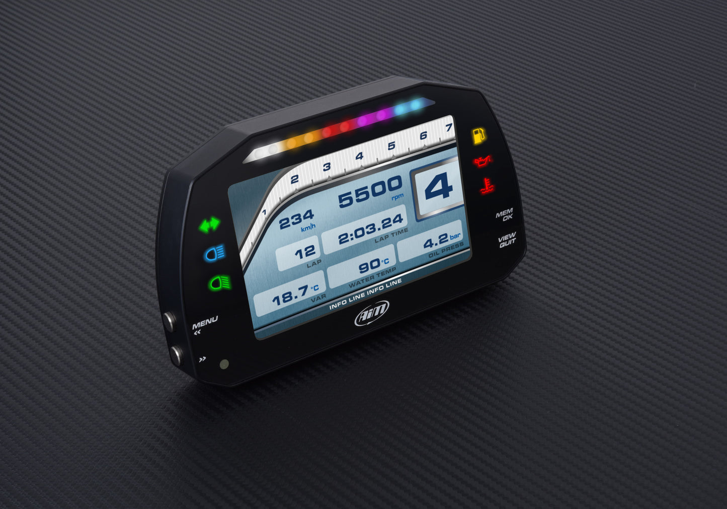 AIM MXS 1.2 Strada Dash Display
