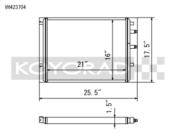 Koyo 15-20 BMW M3/M4 (F80/82/83) / 19-20 M2 Comp. (F87) Alum. High-Perf. Front Mount Heat Exchanger