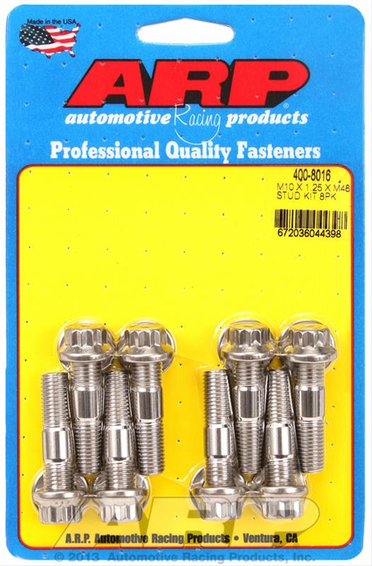 ARP Sport Compact M10 x 1.25 x 48mm Stainless Accessory Studs (8 pack)
