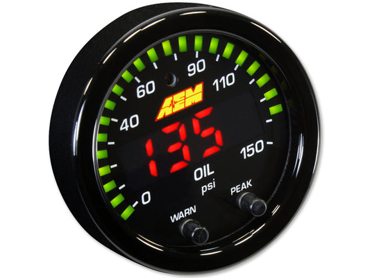 AEM X-Series Oil Pressure Gauge 0~150psi / 0~10bar