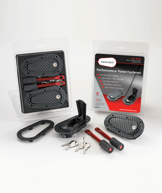 AeroCatch 125 Series Carbon Fiber Look Locking Hood Pins