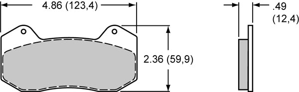 Wilwood BP-10 Compound Pad#6712 Dynapro 6 Brake Pads