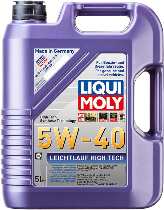 Liqui Moly 1L Leichtlauf (Low Friction) High Tech Motor Oil 5W-40