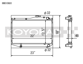 Koyo 84-87 Toyota Corolla GT-S 1.6L 4AGE AE86 Radiator