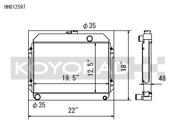 Koyo 70-74 Toyota Celica 1.6/2.0L I4 (MT) Radiator