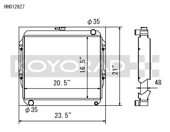 Koyo Toyota 84-95 Pickup 2WD/4WD/ 4Runner 2.4L I4 (22R/RE) MT Radiator