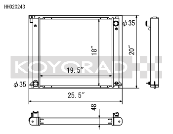 Koyo 90-96 Nissan 300ZX 3.0L Turbo (MT) Radiator