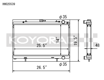 Koyo 89-94 Nissan 240SX S13 2.4L KA24E/DE (MT) Radiator