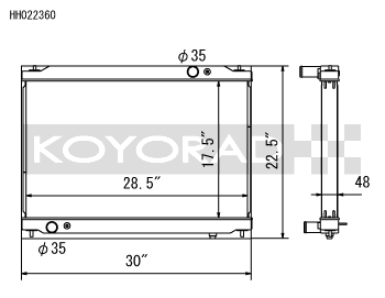 Koyo 09-13 Nissan GT-R 3.8L (AT) Radiator