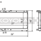 Koyo 97-00 Mitsubishi Evolution 4/5/6 Turbo (MT) Radiator *For use with 03-07 Evo Fan Shroud ONLY*