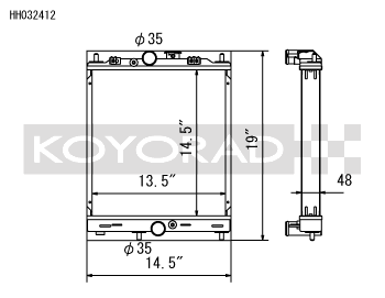 Koyo 03-07 Mitsubishi Evolution 7/8/9 Turbo (MT) Half-Size RACE  Radiator