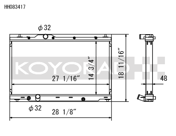 Koyo 2017 Honda Civic Type-R Radiator