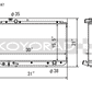 Koyo 97-05 Toyota Aristo 2JZ-GTE AT/MT (JZS161 Chassis) Copper/Brass Radiator w/Internal AT Cooler