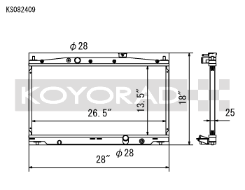 Koyo 11-16 Honda CR-Z 1.5L Hybrid (MT) Radiator