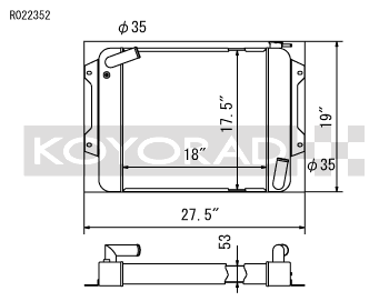 Koyo 70-78 Datsun 240/260/280Z (MT) Radiator