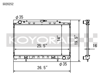 Koyo 89-94 Nissan 180SX/Silvia S13 SR20DET (MT) Copper Radiator