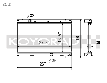 Koyo 03-05 Dodge SRT-4 2.4L Turbo (MT) Radiator