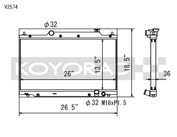 Koyo 02-05 Honda Civic Si 2.0L EP3 (MT) Radiator