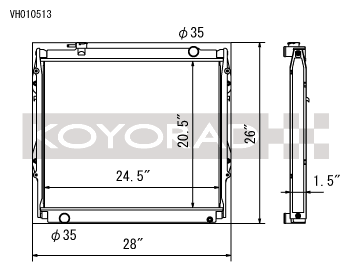 Koyo 95-04 Toyota Tacoma V6 4x4 Manual Radiator