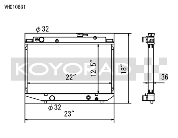 Koyo 84-87 Toyota Corolla RWD w/ 3SGE BEAMS 2.0L Engine Swap Manual Radiator