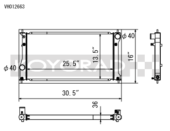 Koyo 13 Scion FR-S / 13 Subaru BRZ 2.0L H4 (MT/AT) Radiator