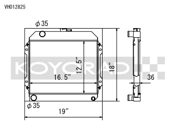 Koyo 71-74 Toyota Corolla 1.6L TE27/TE28/TS21 Manual Radiator