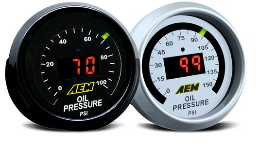 AEM Classic Digital Oil Pressure Display Gauges