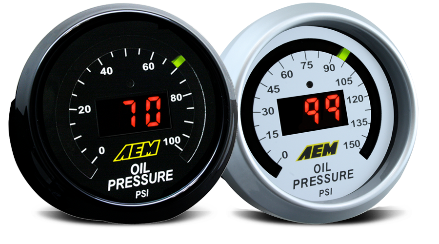 AEM Classic Digital Oil Pressure Display Gauges