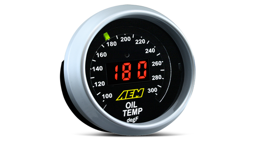 AEM Classic Digital Oil Temperature Display Gauge