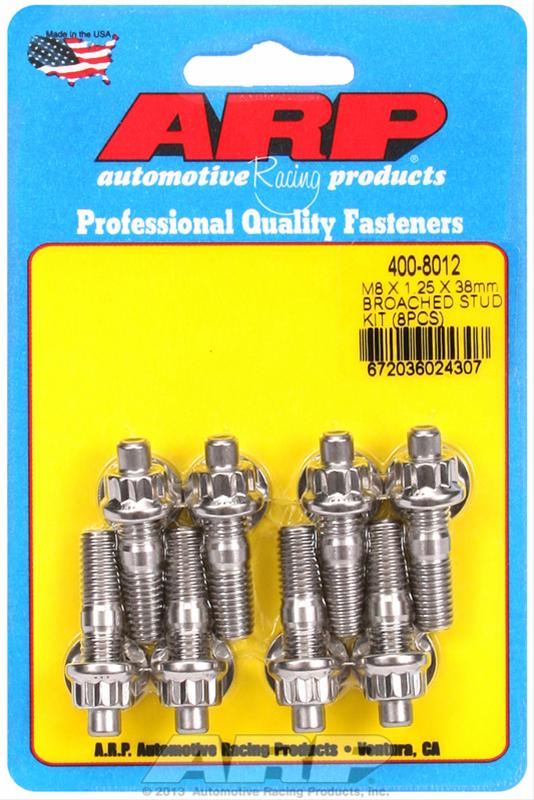 ARP S2000 Exhaust Manifold Bolts M8 x 1.25 x 38mm Broached 8 Piece Stud Kit