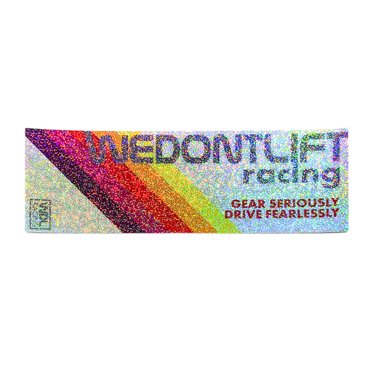 We Don't Lift VHS Spectrum Slap Sticker