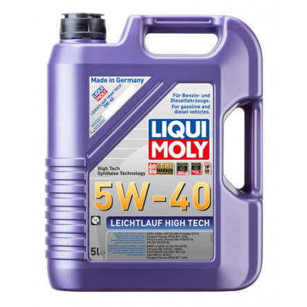 LIQUI MOLY 5L Leichtlauf (Low Friction) High Tech Motor Oil 5W-40