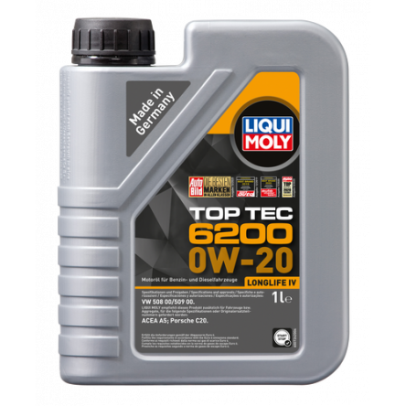 Liqui Moly 1L Top Tec 6200 Motor Oil 0W-20