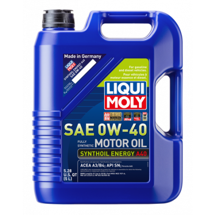 Liqui Moly 5L Synthoil Energy A40 Motor Oil SAE 0W-40